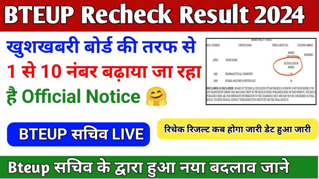 BTEUP Recheck Result 2024